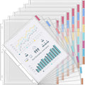6 Set of 48 Pack Clear Sheet Protectors with 8 Tab Dividers for 3 Ring Binder, Letter Size 8.5 x 11 Plastic Page
