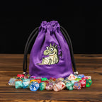 Large RPG Dice Bag Purple Dice Storage Bag for Role Playing Games