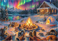 Aurora Winter Cabin Puzzles for Adults 1000 Pieces,Impossible Hard Challenging Jigsaw Puzzles for Adults,Puzzle with