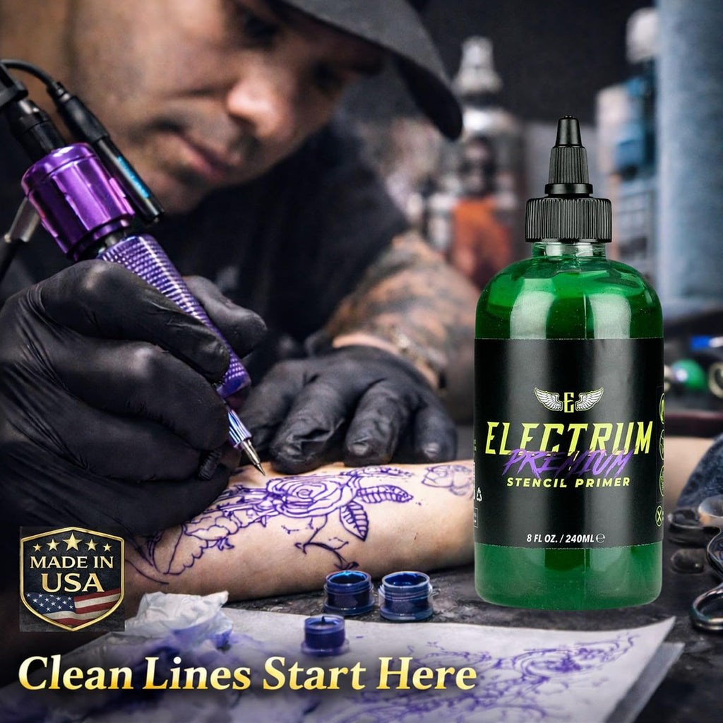 Tattoo Stencil Gel Solution Premium Transfer Gel 8 oz (Stencil Gel)