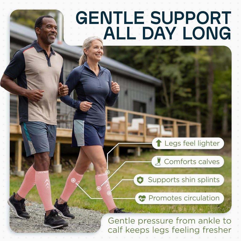 Calf Compression Sleeves Men Women - Leg Compression Sleeve Footless Socks - Shin Splint Relief Fitness Running