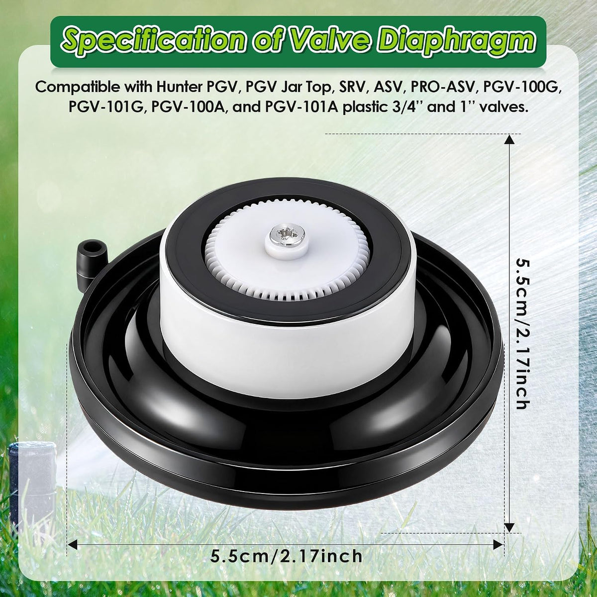 1" PGV Diaphragm Valve Replacement Compatible with Hunter 332100, 8 Pack