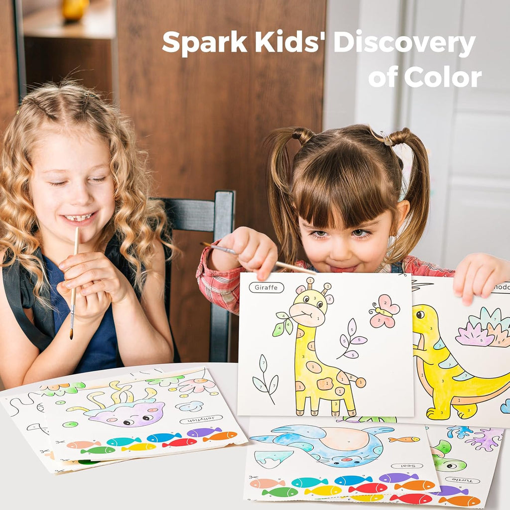 Paint with Water Books for Toddlers, Mess Free Watercolor Painting Activity for Kids Ages 1-3, 2-4, 4-6, Art Craft