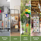 1-Pack Grid Wall Panels, 2' X 5.5' Ft Gridwall Panel Display Stand, Heavy Movable Floorstanding Detachable Gird Wall