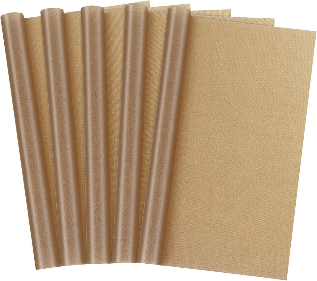 5 Pack Teflon Sheet for Heat Press, Large Size Heat Transfer Press Cover Paper Heat Resistant Transfer Protector Mats
