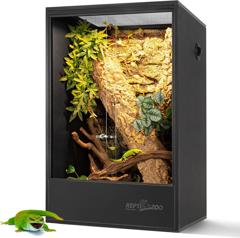 67 Gallon PVC Tall Reptile Tank, 24 x18x36 inch Large Reptile Terrarium for Gecko Lizard Chameleon Frog Snake