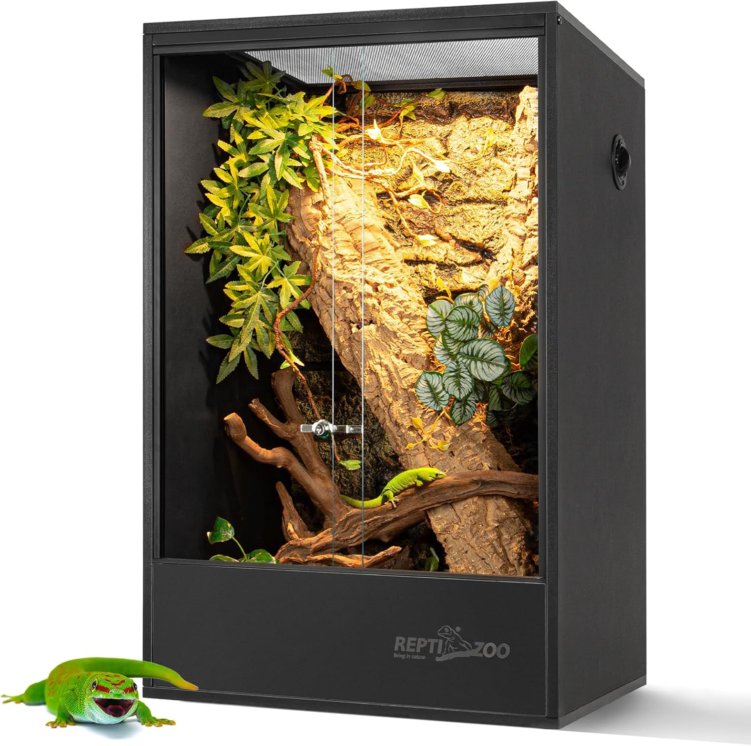 67 Gallon PVC Tall Reptile Tank, 24 x18x36 inch Large Reptile Terrarium for Gecko Lizard Chameleon Frog Snake