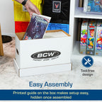 Short Comic Storage Boxes, Holds 150-175 Comics Each, White, 3 Pack