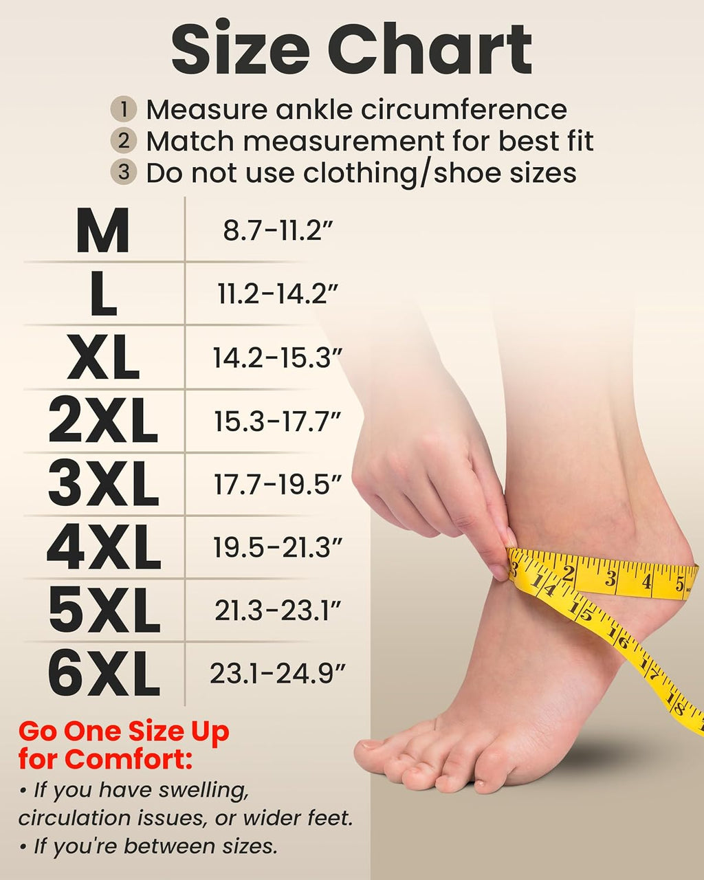 Ankle Compression Sleeve - 1-Pair, Plantar Fasciitis Braces - Open Toe Compression Socks for Swelling, Sprain