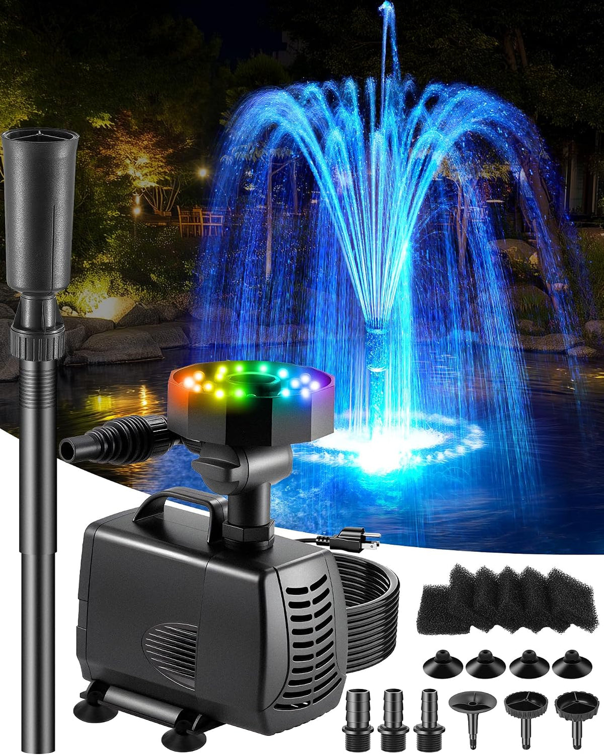 Submersible Pump|Pond Filter System Kit|Pond Filter Fountain