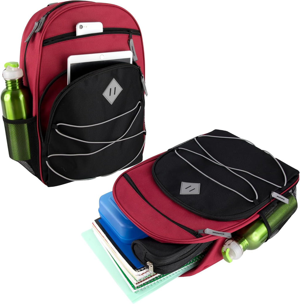 Kids Backpacks with School Supplies for Boys, Girls | 20 Piece Back to School Supplies Set with 17" Bungee Backpack