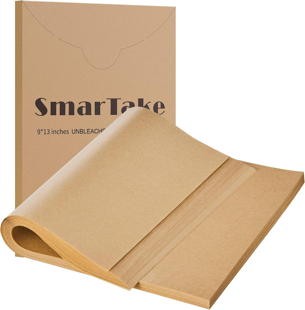 200 Pcs Parchment Paper Baking Sheets, 9x13 Inches, Non-Stick