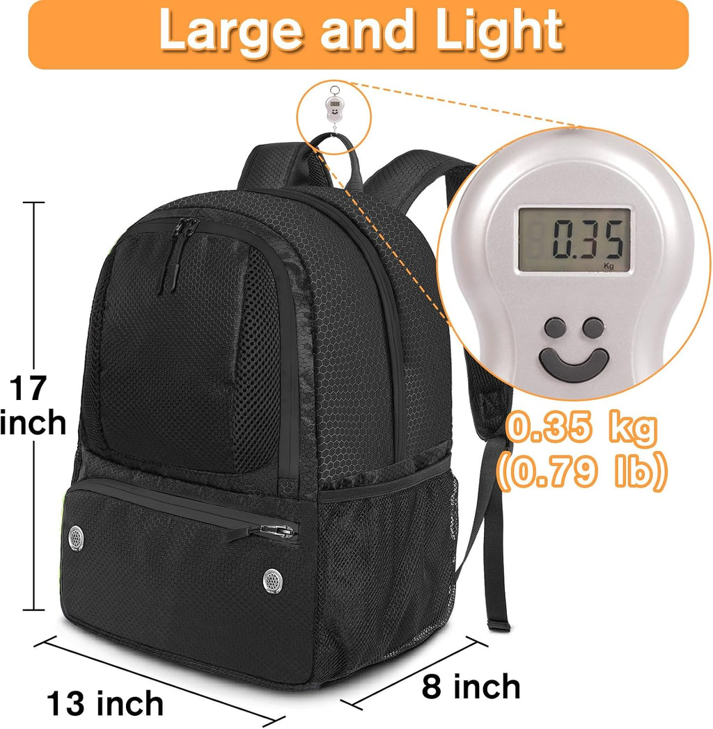 Soccer Backpack, Soccer Bag with Ball Holder and Shoe Compartment | Water Resistant Sport Equipment Bags Fit