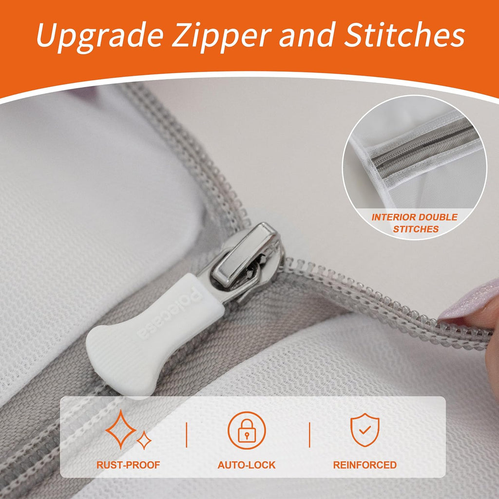 Mesh Laundry Bags 3 Pack (Large, Medium, Small) | Durable Zipper
