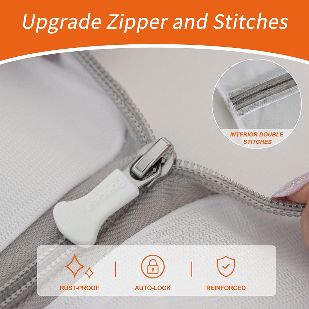 Mesh Laundry Bags 3 Pack (12 x 16" Medium) | Durable Zipper