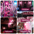 A19 LED Pink Light Bulbs, 9W(Equivalent 60W) E26 Base Bulb for Christmas