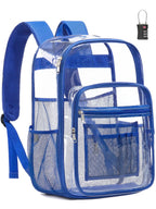Clear Backpack with TSA Lock, 18” Extra Large Clear Bookbag