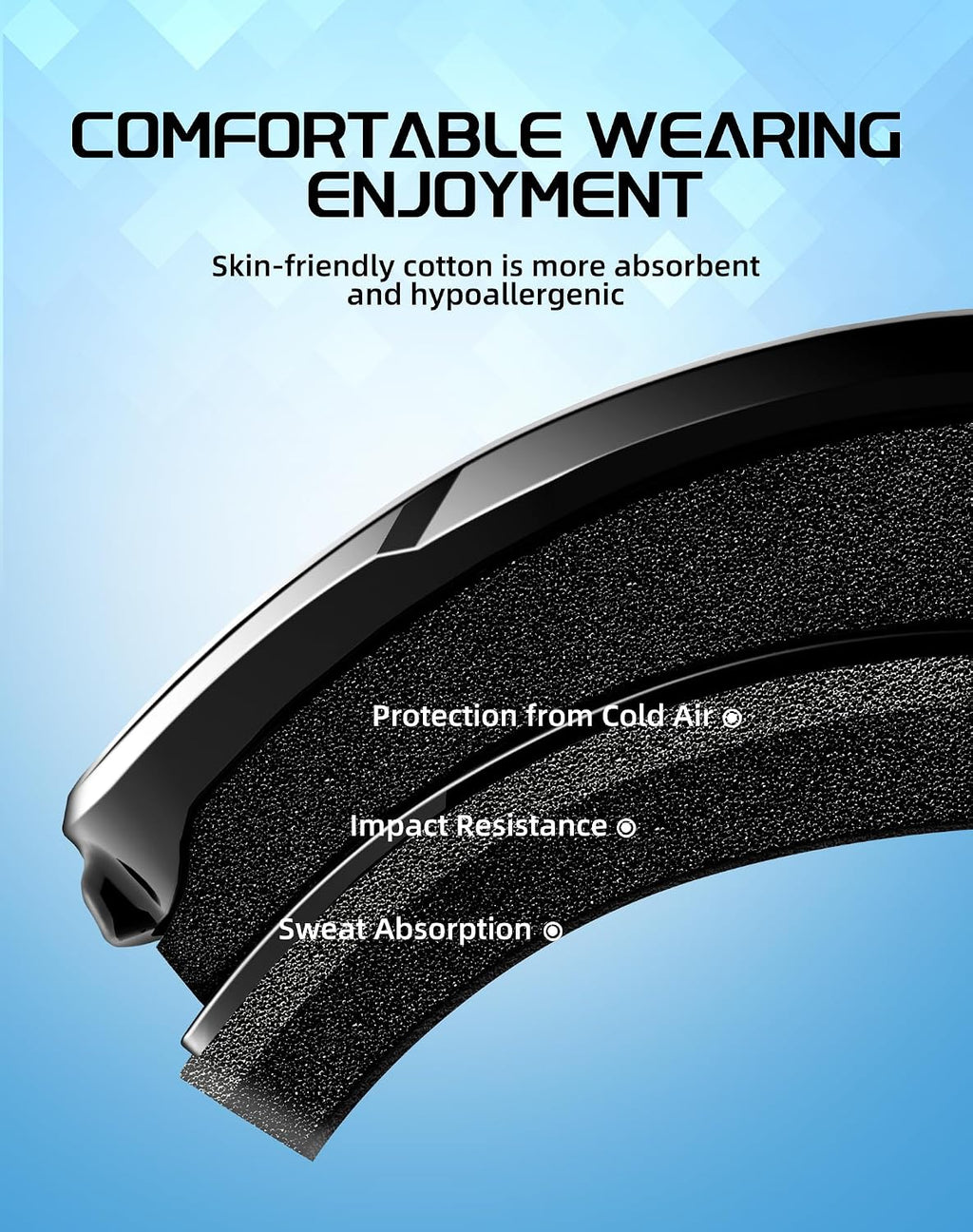 OTG Ski Goggles, Anti-Fog Snowboard Goggles for Men & Women | SGS-certified anti-fog lenses, OTG over-glasses design
