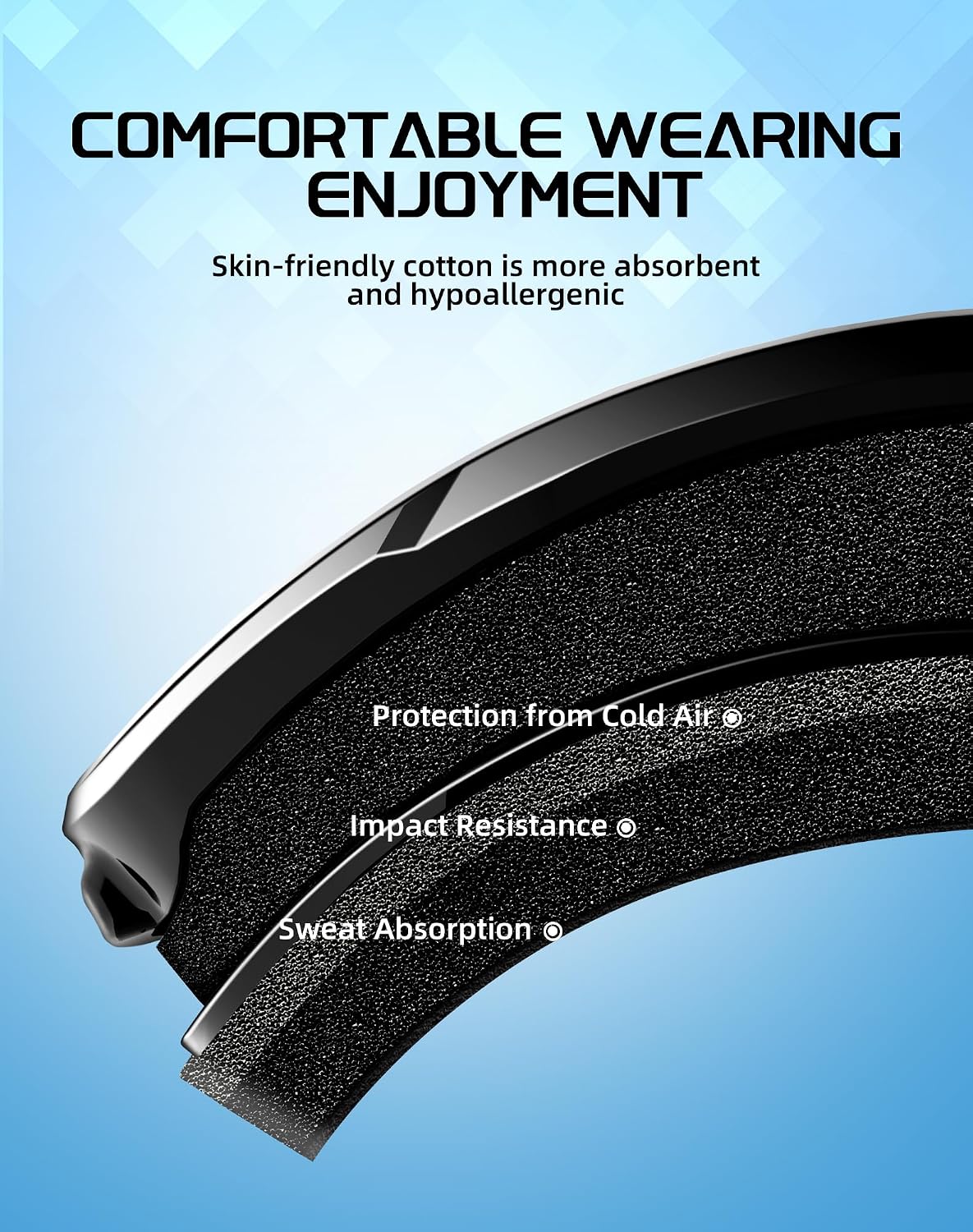 OTG Ski Goggles, Anti-Fog Snowboard Goggles for Men & Women | SGS-certified anti-fog lenses, OTG over-glasses design
