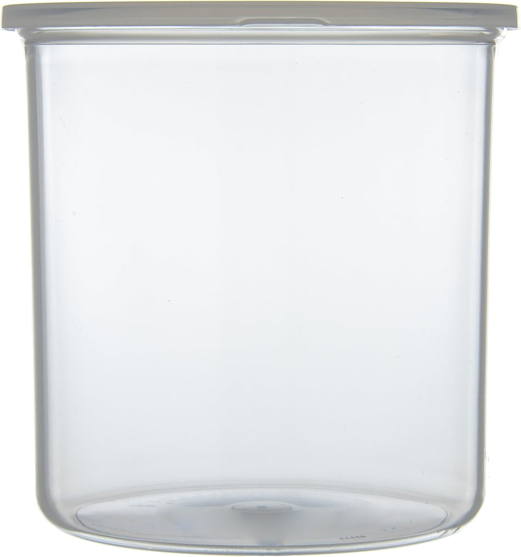 Classic Round Storage Container Crock with Lid for Kitchen, Restaurants, Home, Plastic, 2.7 Quarts, Clear