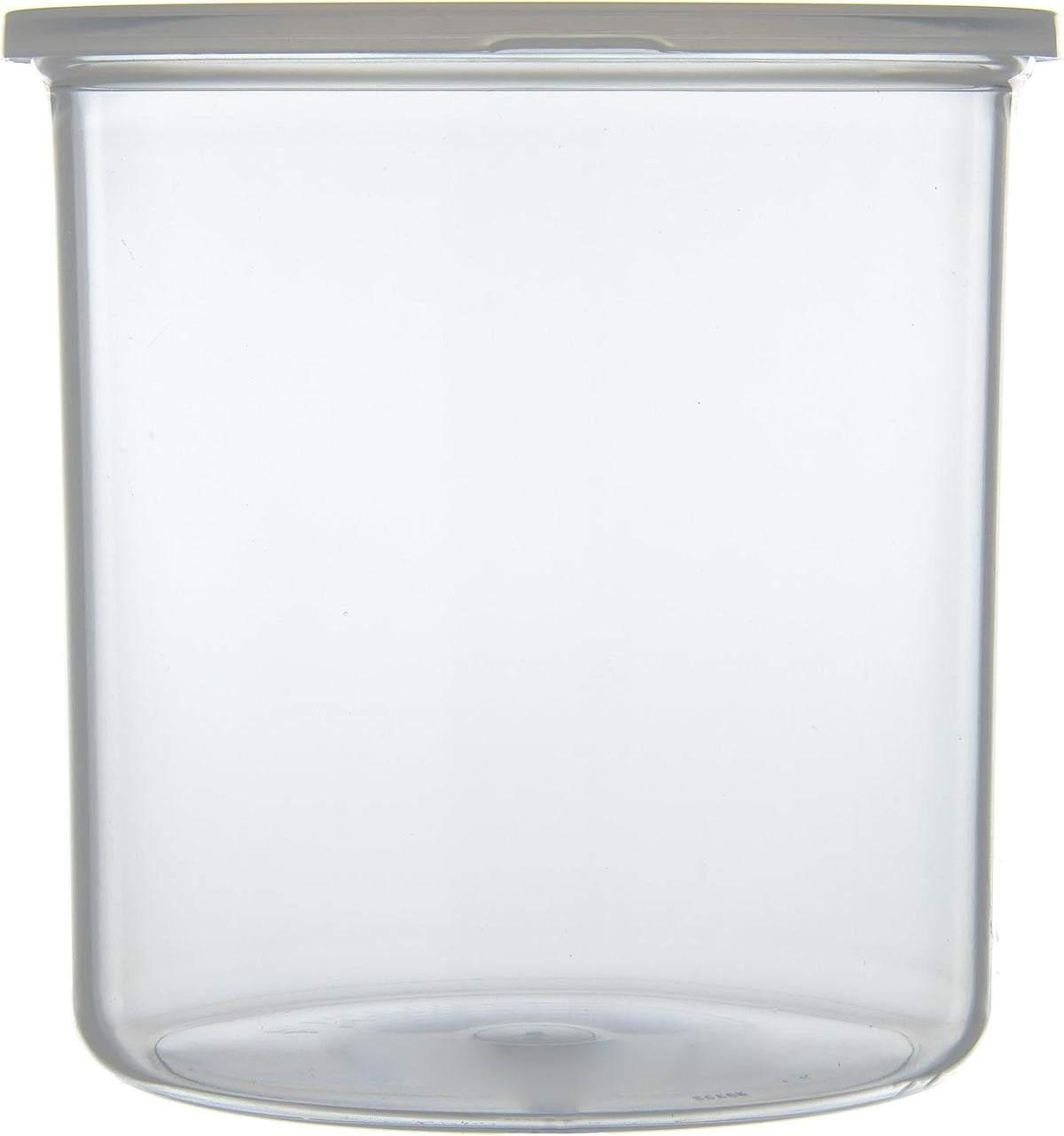 Classic Round Storage Container Crock with Lid for Kitchen, Restaurants, Home, Plastic, 2.7 Quarts, Clear