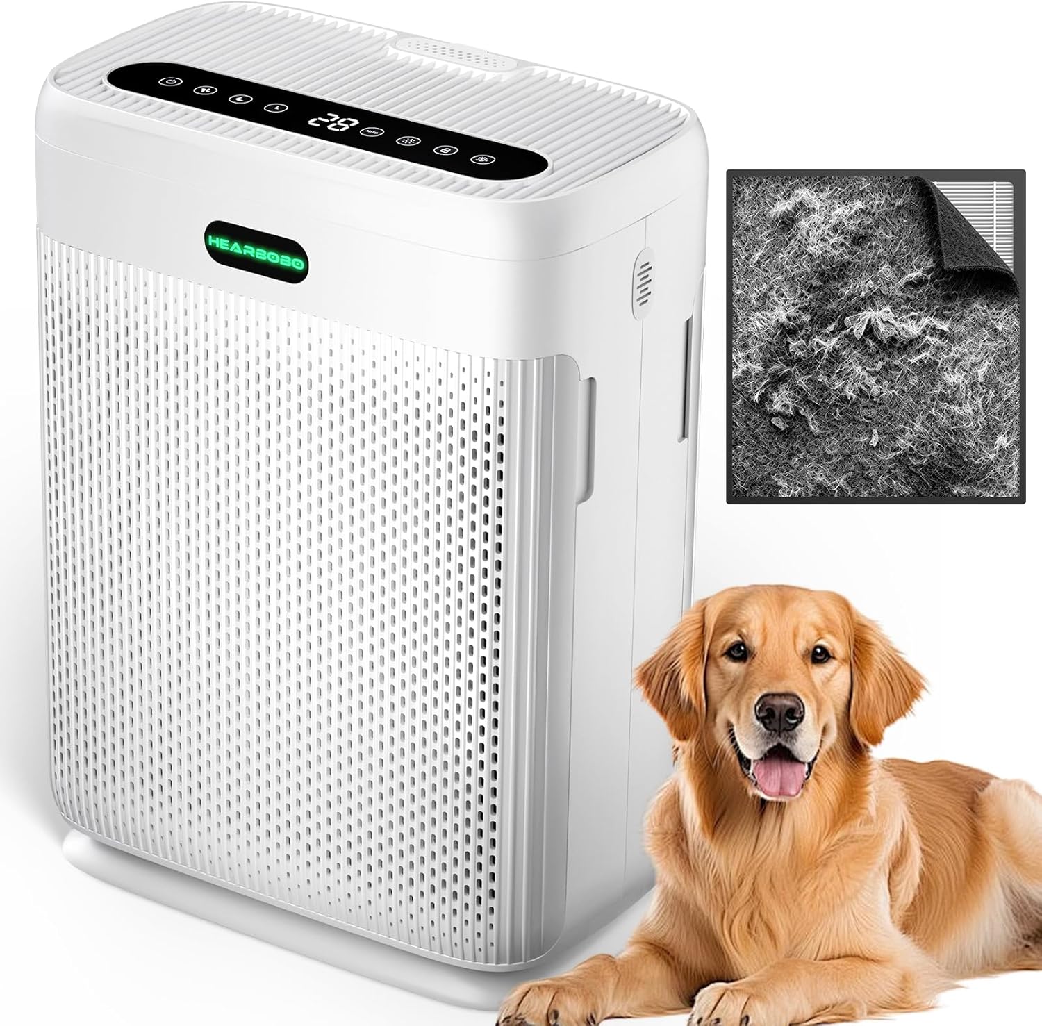 Air Purifiers for Home Large Room Up to 3000 sq ft, H13 HEPA Filter Washable, PM2.5 Air Quality Sensor, Quiet Sleep