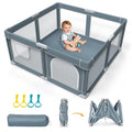 Foldable Baby Playpen - 50"×50" Collapsible Playpen for Babies and Toddlers | Portable Travel Play Yard