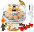 Incubators for Hatching Eggs, Chicken Waterer Cups, Automatic Egg Turner Holds 12 Eggs, Smart Incubator 360° Clear