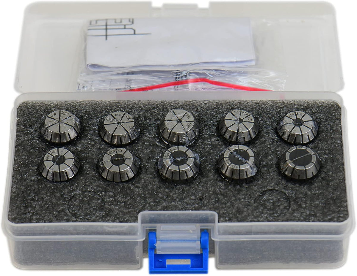 Shars 1/32 to 3/8" ER16 Collet 10 PCS Set 202-6490 S[
