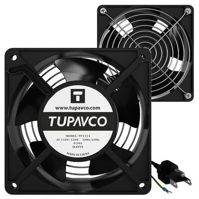 Network Cabinet Fan (2pc Kit) Pair of 120mm 4in Fans 110V - Tupavco TP1511