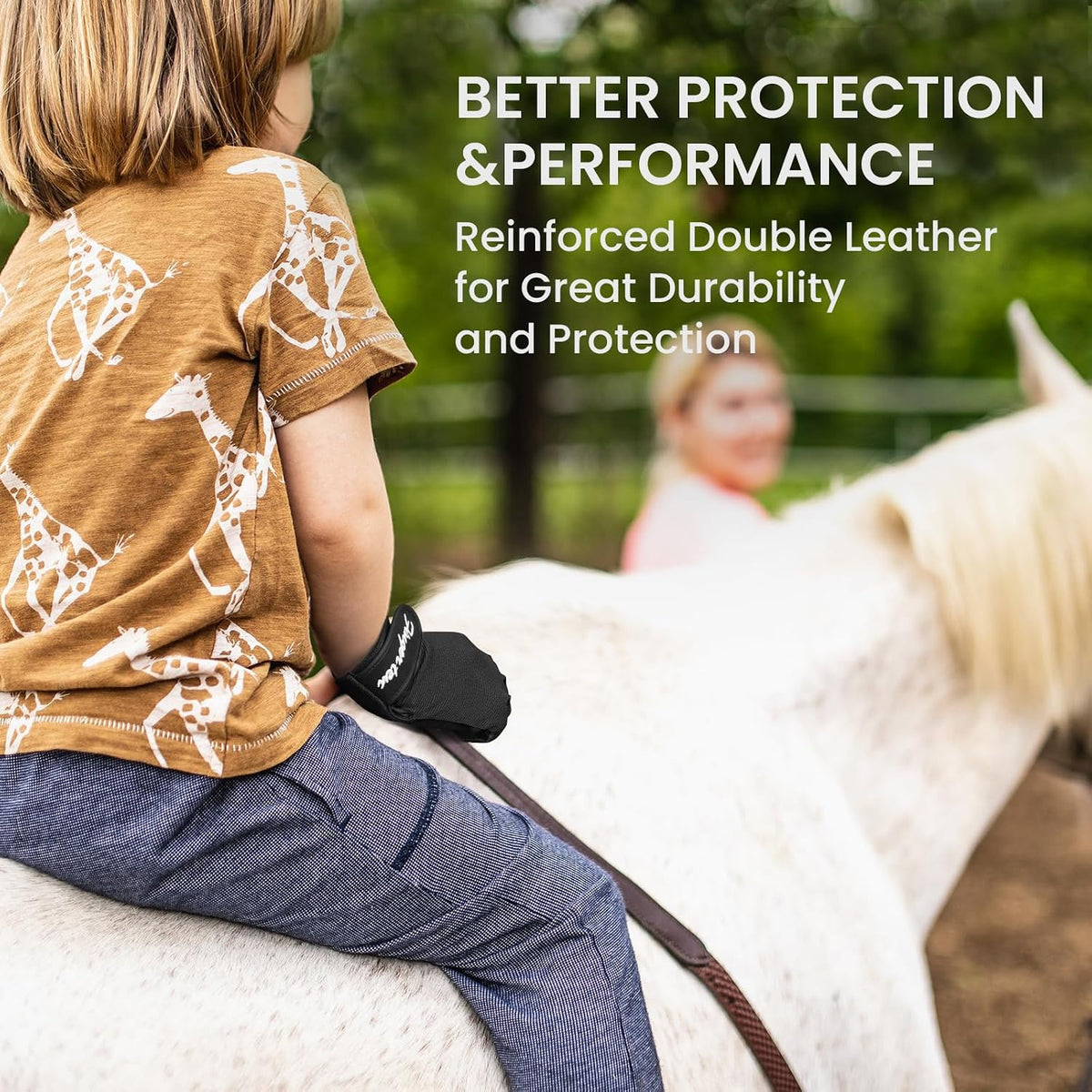 Horse Riding Gloves Kids with Reinforced Grip