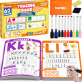 Preschool Learning Activities Educational Workbook, 62 Reusable Pages Pre Kindergarten Workbooks, Number Letter