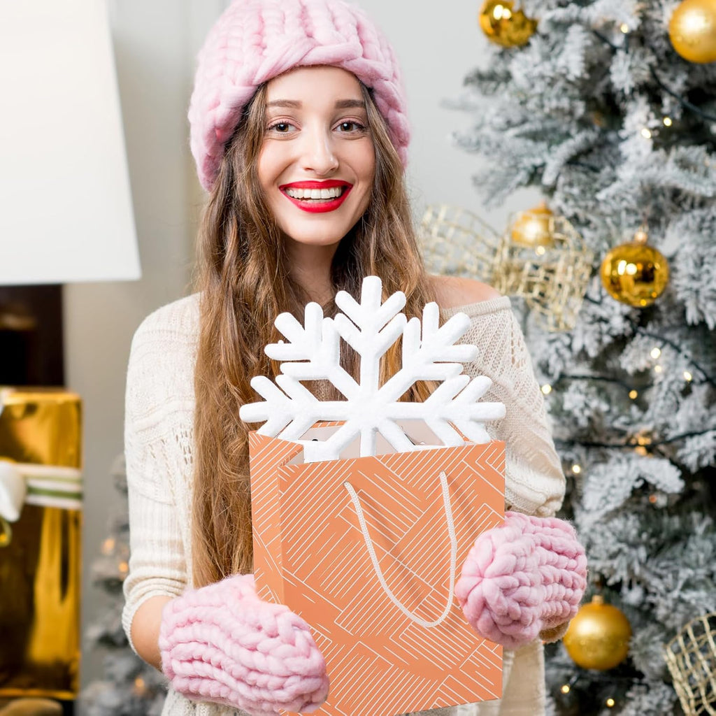 80 Pcs Gift Bags Assorted Size and Designs,4 Sizes