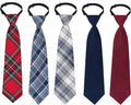 5pcs Boy's Necktie Pre-tied Adjustable Neck Strap Tie for Wedding Graduation School Uniforms