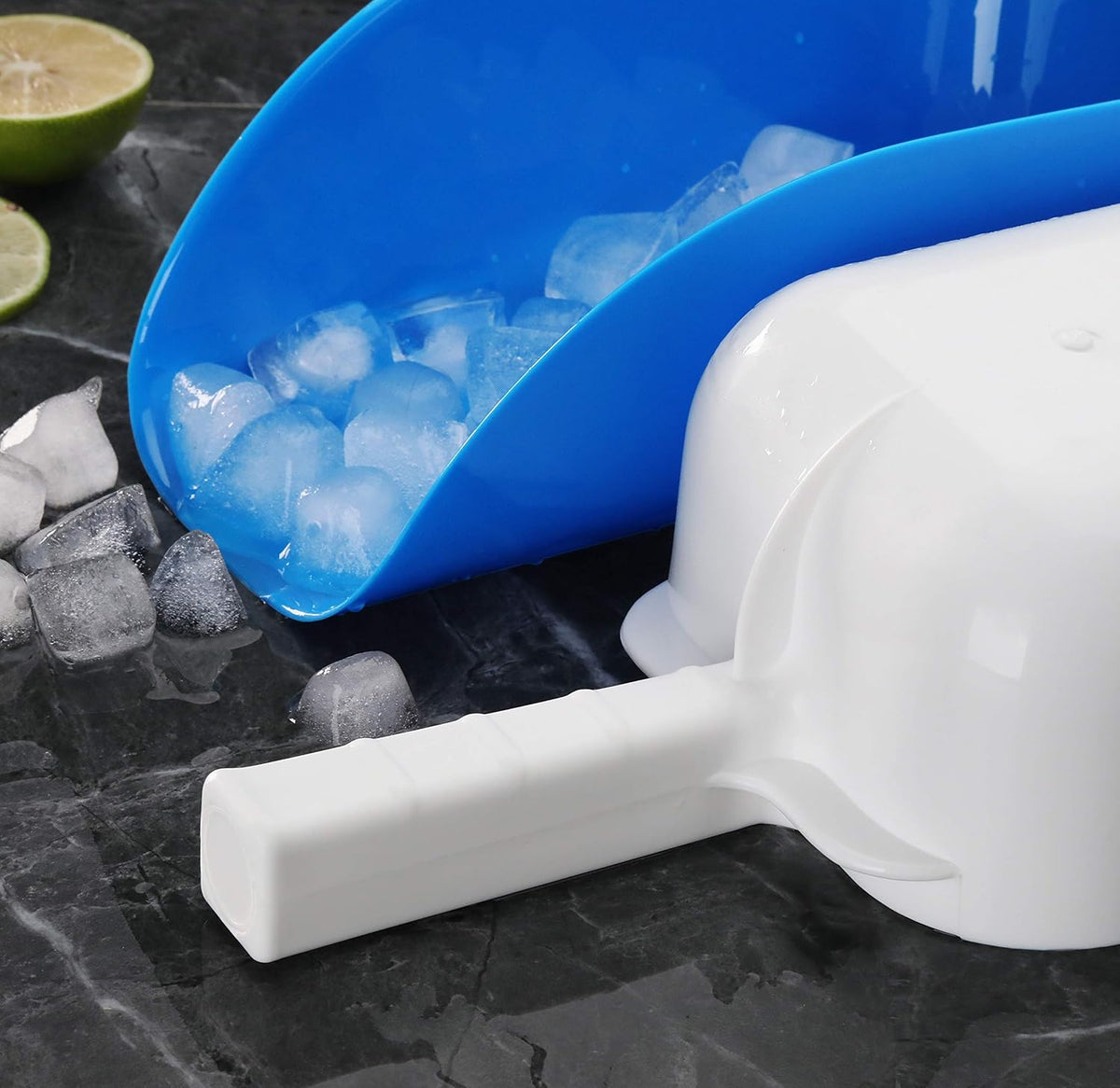 Polycarbonate Plastic Utility Ice Scoop, White, 64 oz