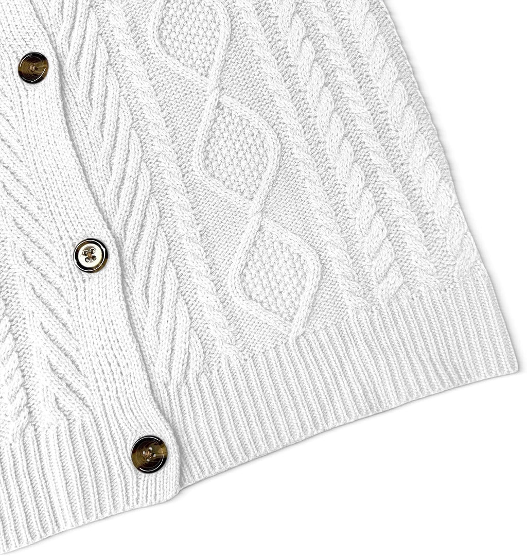 Kid Girls Sweater Vest Sleeveless Button Down Knit Cardigan School Uniform Sweater Vest Top 5-13Y