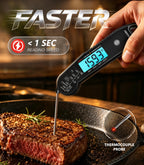 Professional Meat Thermometer Digital, <1 Sec Instant Read, Black