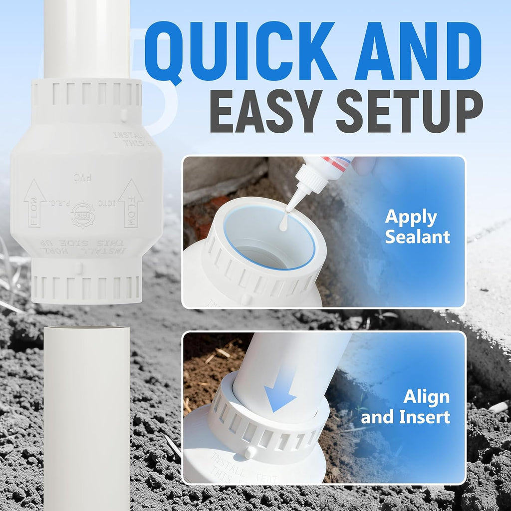 3/4 Inch PVC Check Valve, Socket x Socket