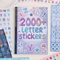 2000+ Pcs Alphabet Sticker for Journaling,Fun & Colorful Craft Letter Stickers for Junk Journal, Scrapbooking