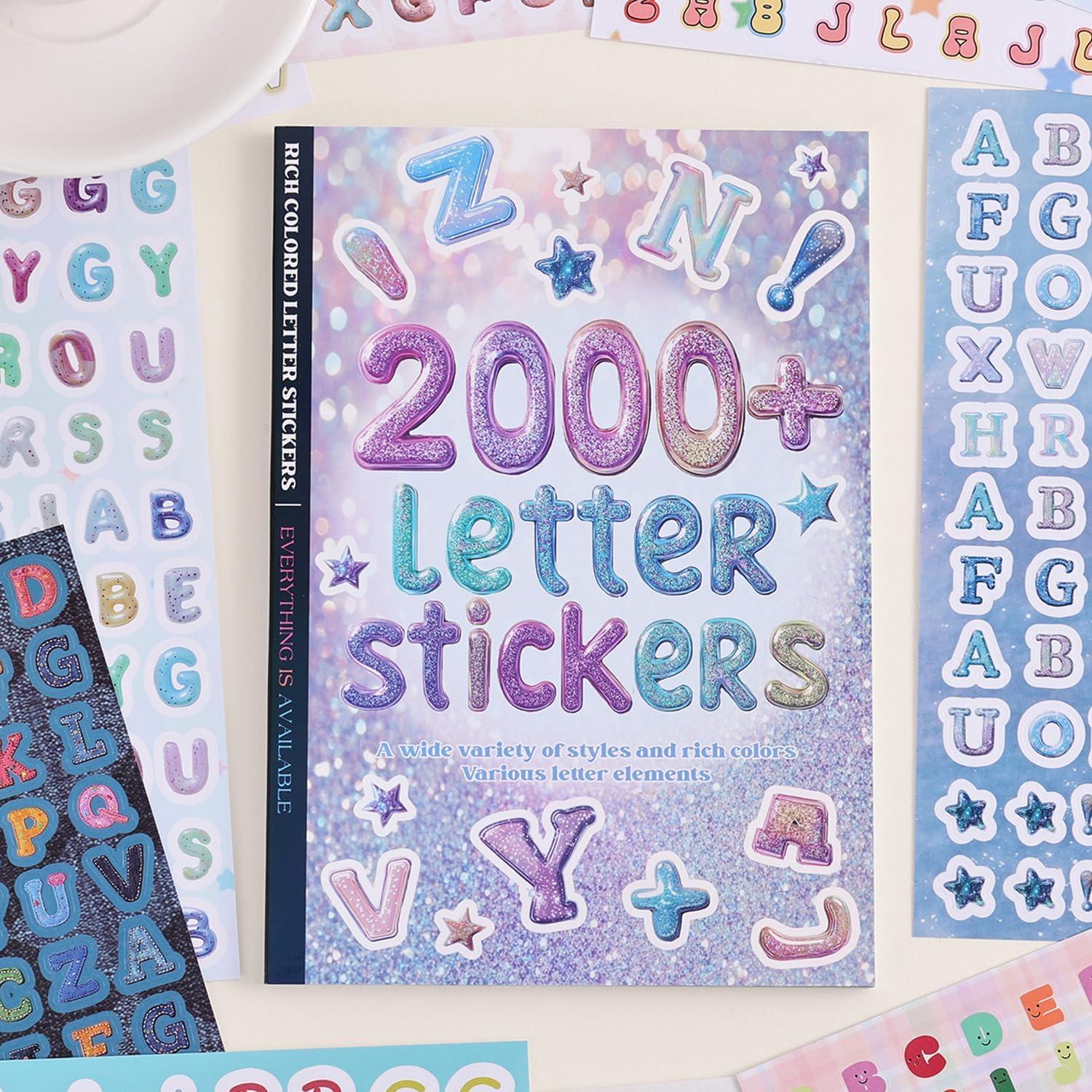 2000+ Pcs Alphabet Sticker for Journaling,Fun & Colorful Craft Letter Stickers for Junk Journal, Scrapbooking