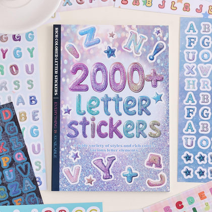 2000+ Pcs Alphabet Sticker for Journaling,Fun & Colorful Craft Letter Stickers for Junk Journal, Scrapbooking