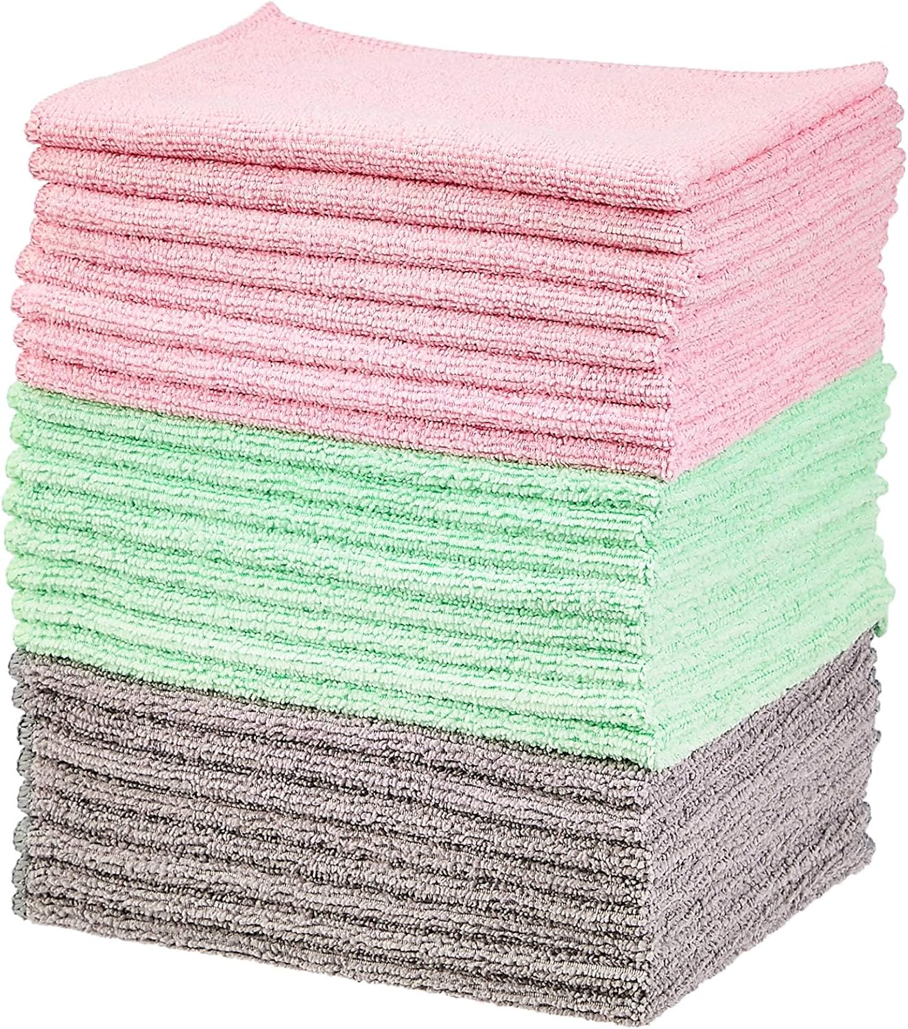 Microfiber Cleaning Cloths, Ultra-Soft and Highly Absorbent, Streak-Free, Lint-Free, Scratch-Free, Washable, for Car