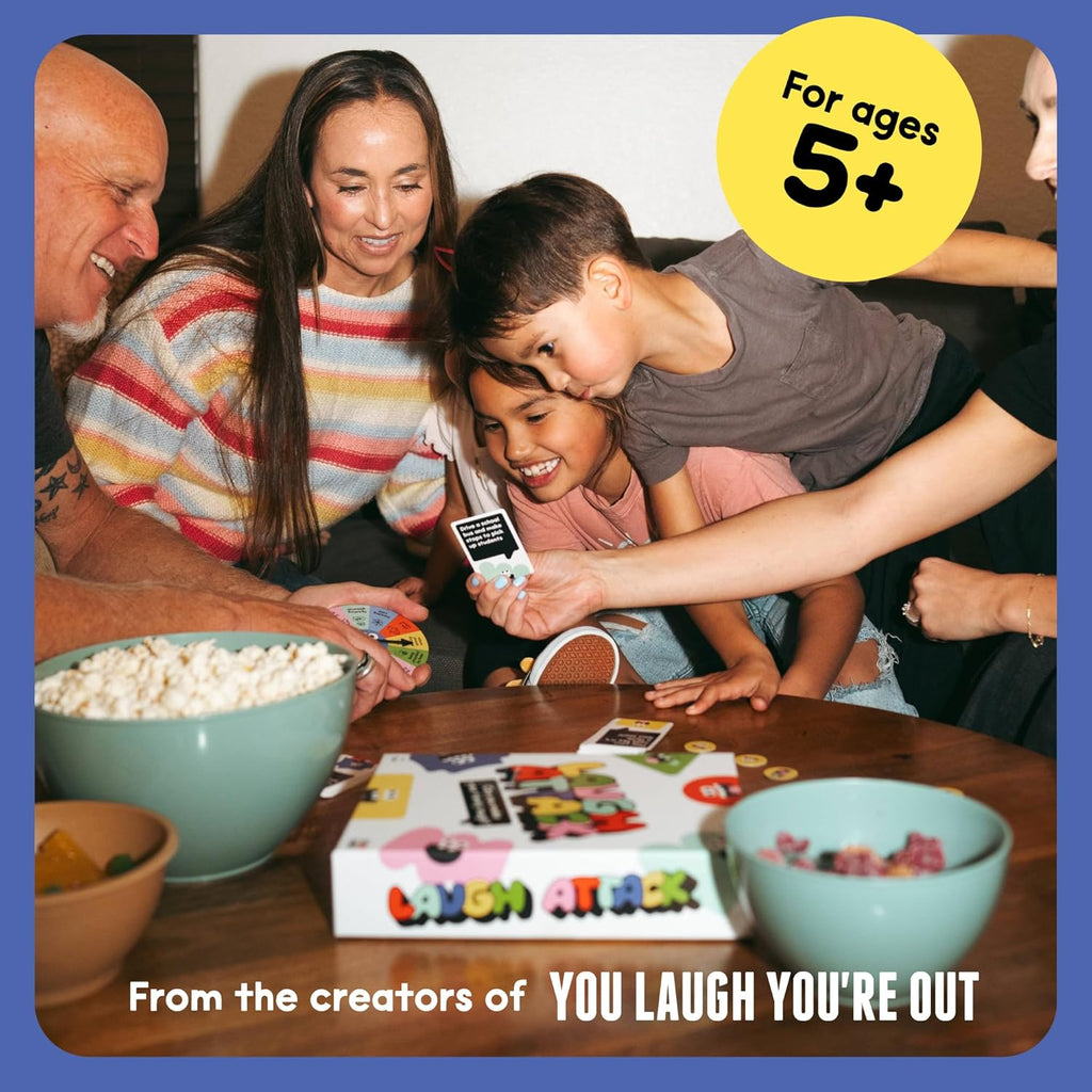 Laugh Attack [Can You Make Your Family Laugh? | Don’t Laugh Challenge Card Game For Kids, Teens, and Families | Great