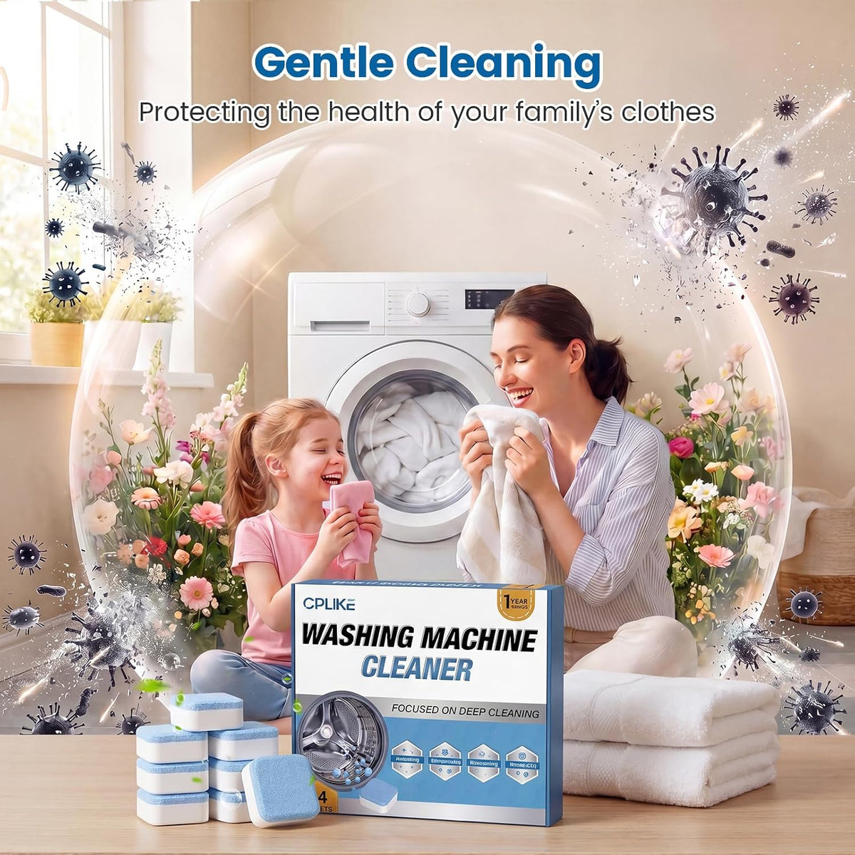 Washing Machine Cleaner Tablets for ALL Front & Top Loader