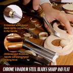 12-Piece Wood Carving Chisel Set - CR-V 60 Steel Multi-Shape Edge Gouges Carving tool for Woodworking Beginners and