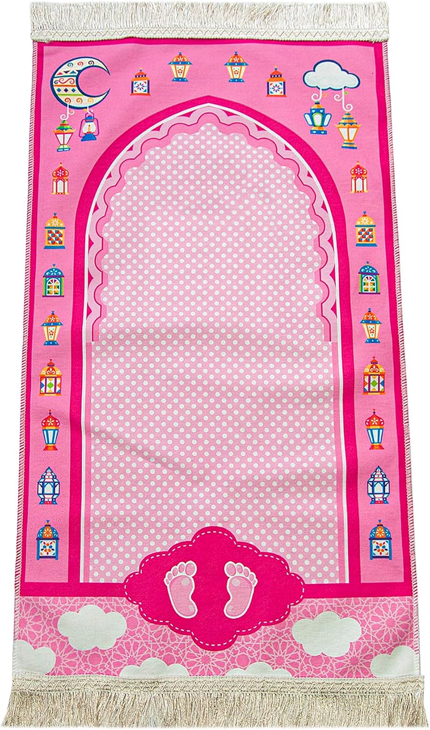 Muslim Prayer Rug for Kid, Islamic Gifts Praying Mat for Kids, Kids Prayer Mat, Design Janamaz Sajadah, Soft Salah