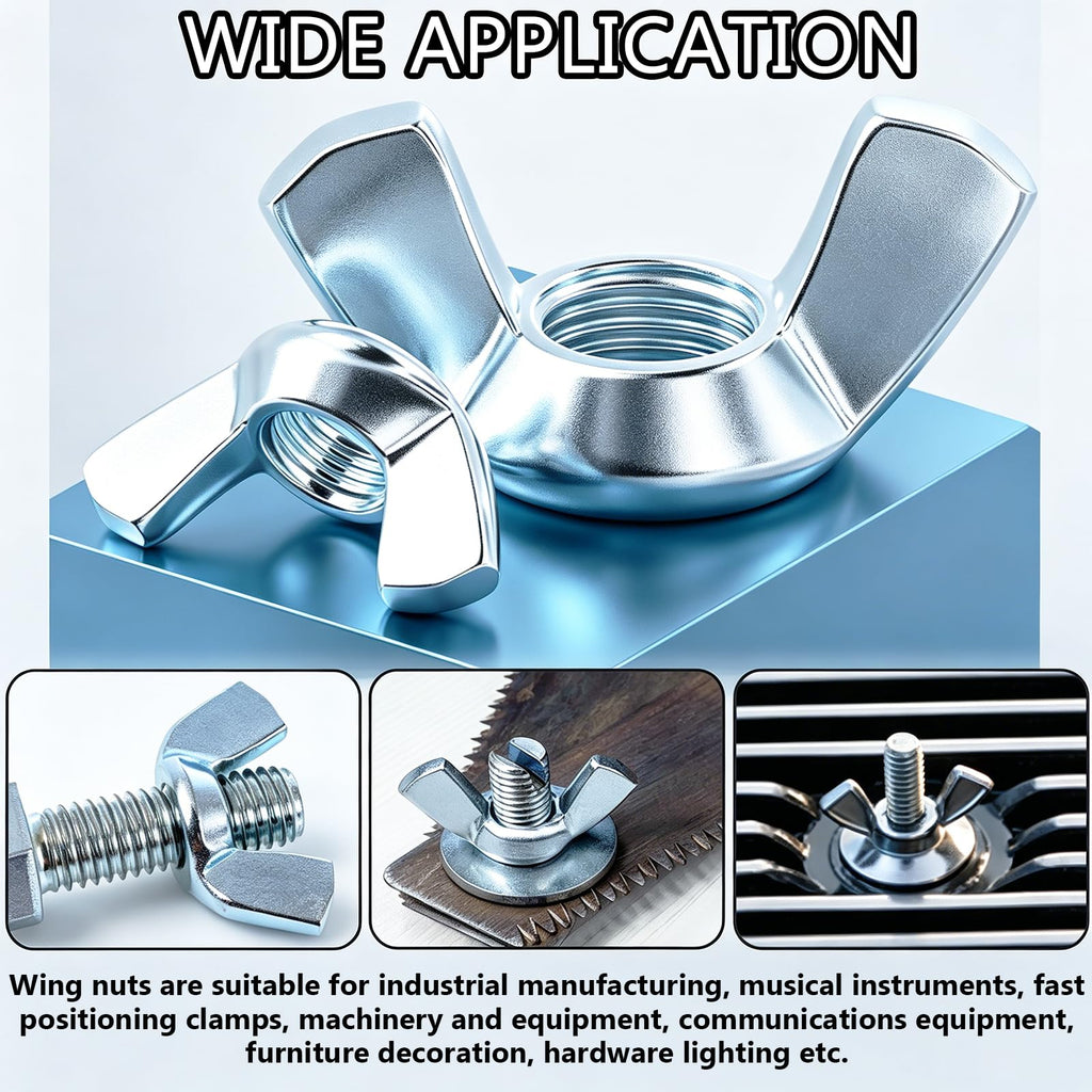 40PCS Wing Nuts Assortment Kit, 5 SAE Sizes
