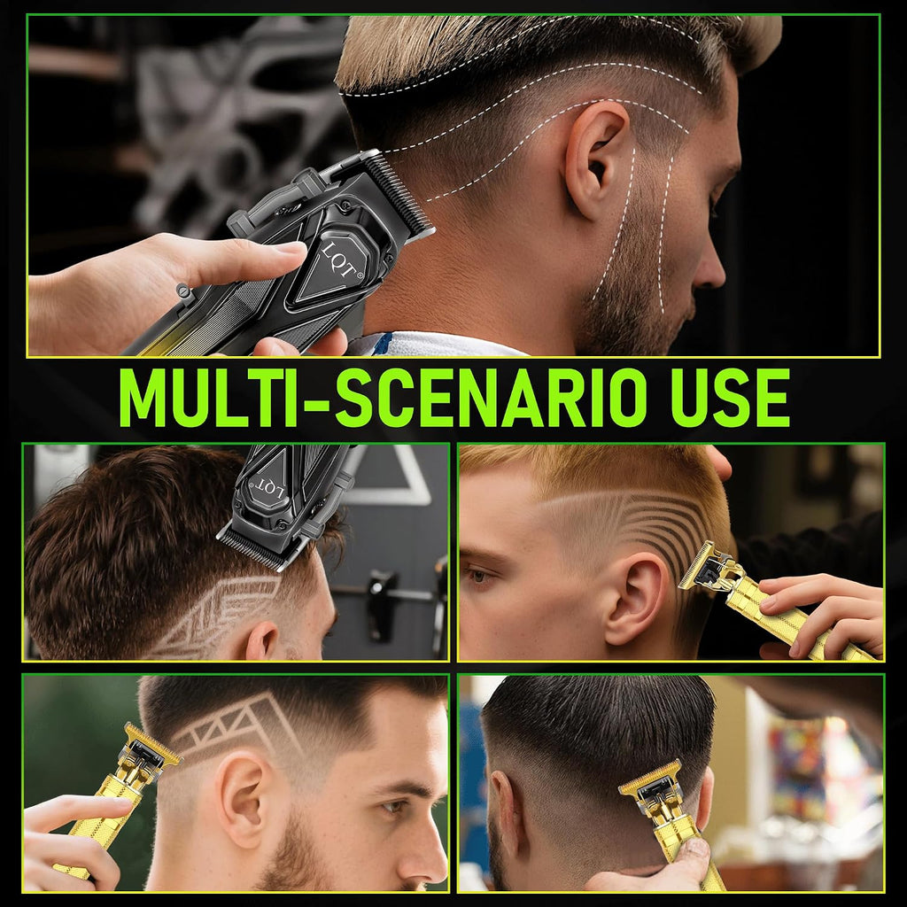 Professional Hair Clippers for Men, Cordless Beard Trimmer Set, Barber-Grade Tool with USB Charging, Lightweight &