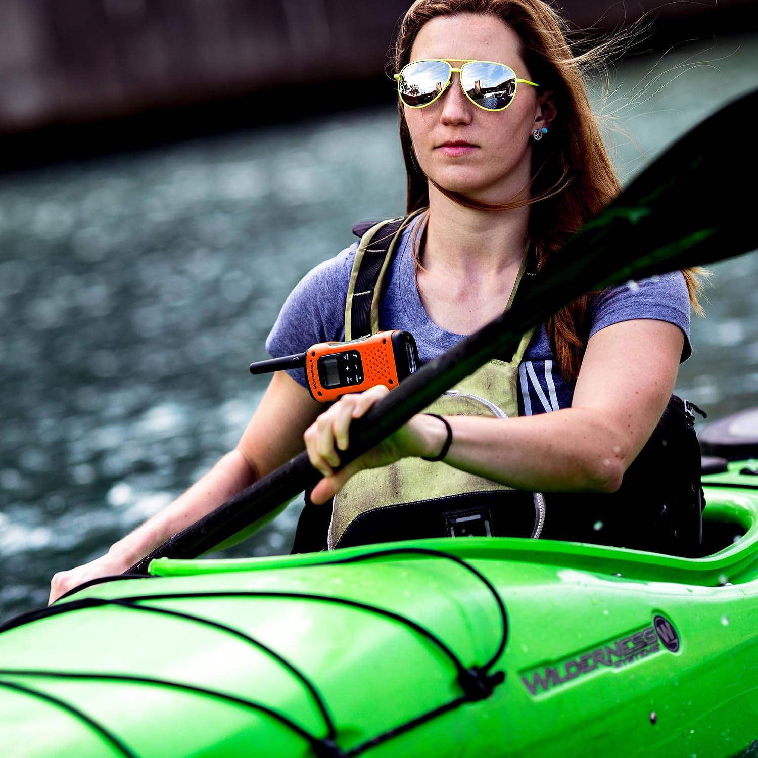 Portable FRS, T605_H2O, Talkabout, Two Way Radios Waterproof Walkie Talkie Emergency Preparedness, Rechargeable, 22
