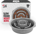 Slow Feeder Insert Bowl | Puzzle Maze Slows Down Eating | Elevated Feeder Tray Bowls | Standalone Dog Bowl | Pet